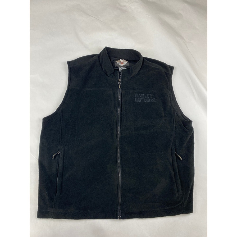 Harley Davidson Fleece Vest Men's Size 3XL Black Willie G Skull